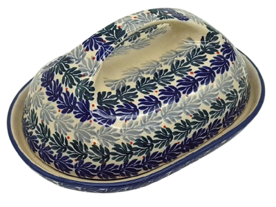Polish Pottery Butterdish - Pattern Korel