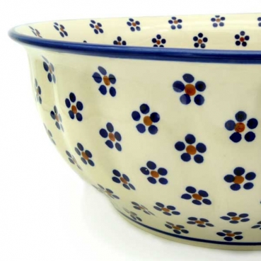 Polish Pottery salad bowl fluted edge Margarete design - 2.Qual.