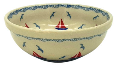 Polish Pottery Cereal Bowl - Pattern Sail