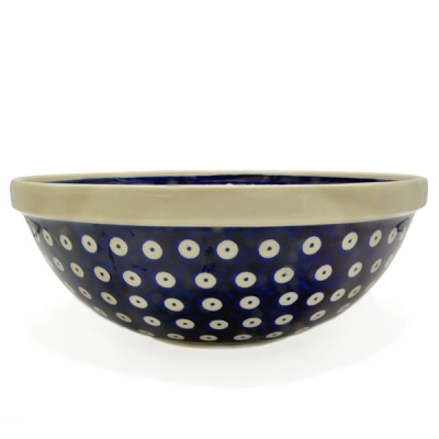 salad-bowl-dia-24-cms-bluespot-pattern, side view