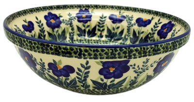 Polish Pottery Salad Bowl Astrid design