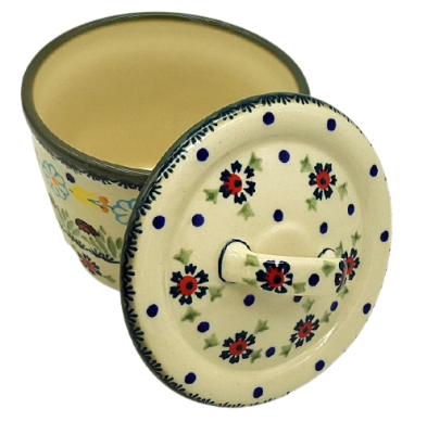 Polish Pottery Lard Pot with lid