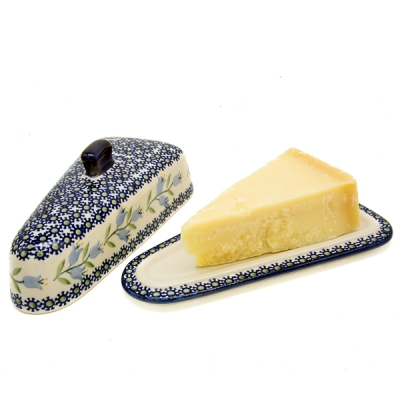 Polish Pottery Cheese Bell, Triangular - Pattern Agnes