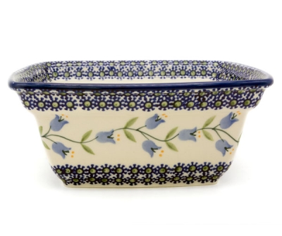 Polish Pottery Bowl Square - Pattern Agnes - 2.Qual.