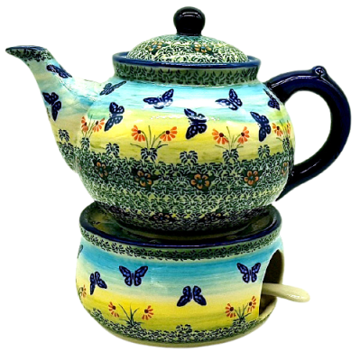 Polish Pottery Teapot - Carmen Pattern