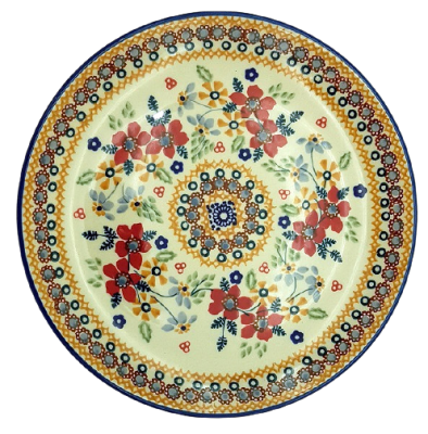 Polish Pottery breakfast plate 21,5 cms flower meadow pattern