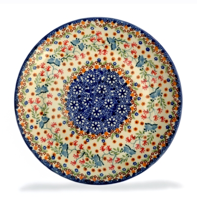 Polish Pottery side plate Florac pattern