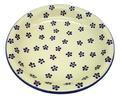 Polish Pottery soup plate without rim, Marguerita pattern