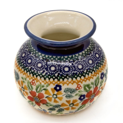 Polish Pottery belly vase small W-001 pattern margarete
