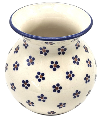 Polish Pottery Vase Round (l) in Margarete Pattern