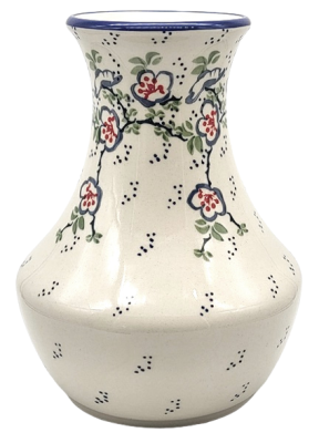 Polish Pottery cone-shaped vase (h) 25cm Pattern Bell Flower