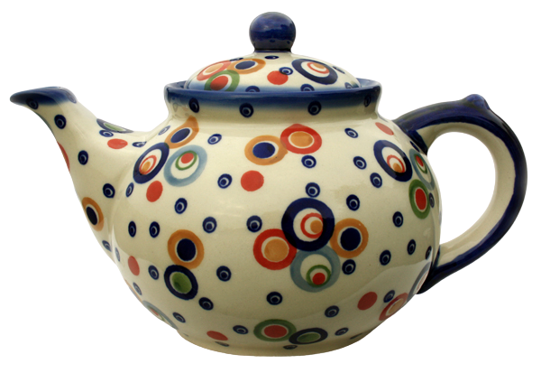 Polish Pottery 6 cup teapot C-017 pattern Kadinski