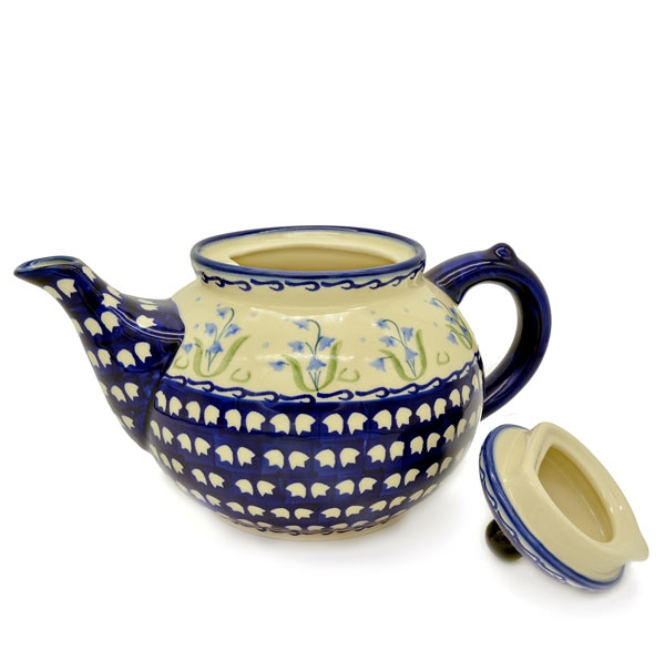 Polish Pottery teapot 125 ml campanula pattern - 2.Qual.