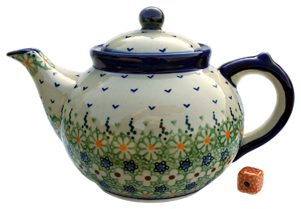 Polish-Pottery-teapot-for-6-7-cups-flower-field-design