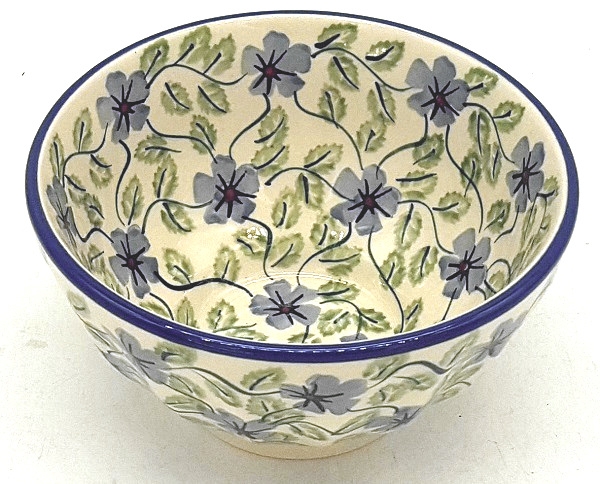 Polish Pottery Rice Bowl in Pattern Tabea