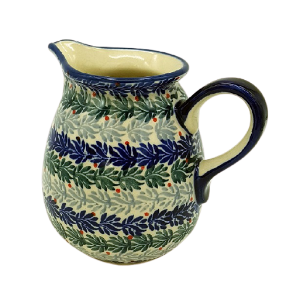 Polish Pottery Jug 0.5 litre in Pattern Aster