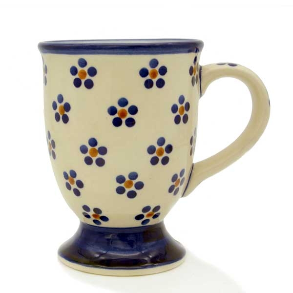 Polish Pottery Capuccino Mug - Pattern Margarete