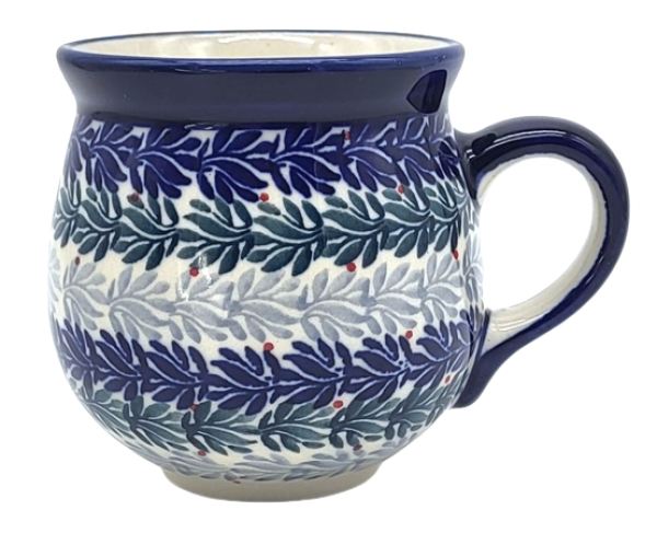 Polish Pottery Mug Round - Coral Pattern