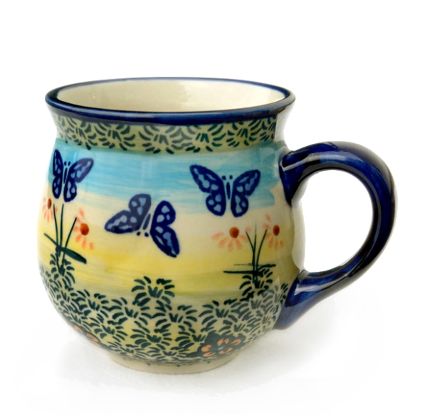 Polish Pottery Mug Round - Carmen Pattern