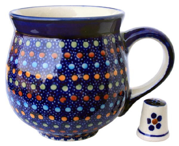 Polish Pottery Mug Round - Irena Pattern
