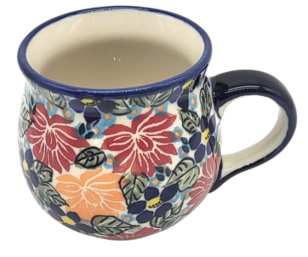 Polish Pottery Mug Round - Nina Pattern