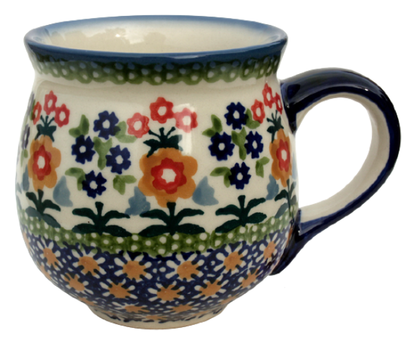 Polish Pottery Mug Round - Levi Pattern