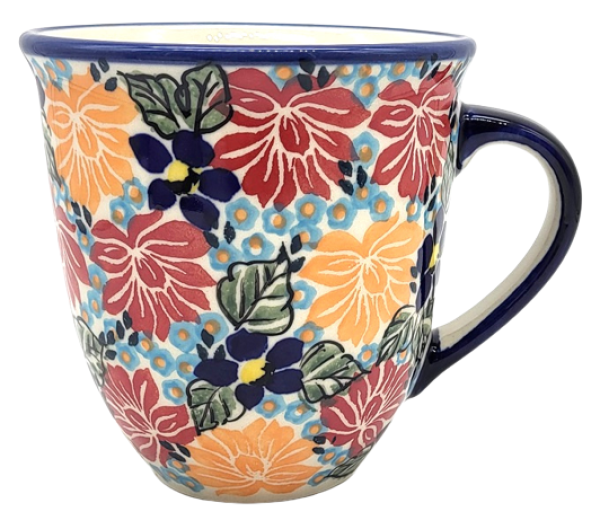 Polish Pottery mug 'Mars' large, Nina design - 2.Qual.