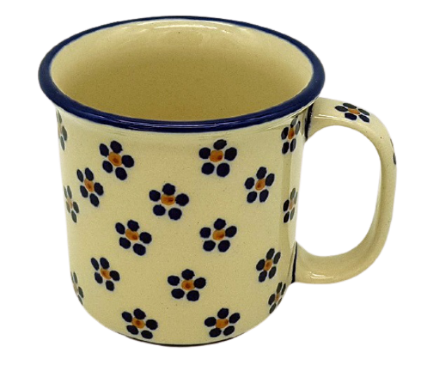 Polish Pottery Mug Straight (l) - Pattern Margarete