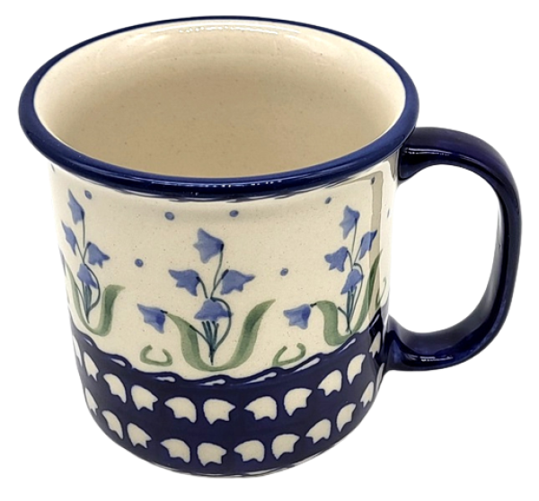 Polish Pottery Mug Straight (l) - Pattern Campanula