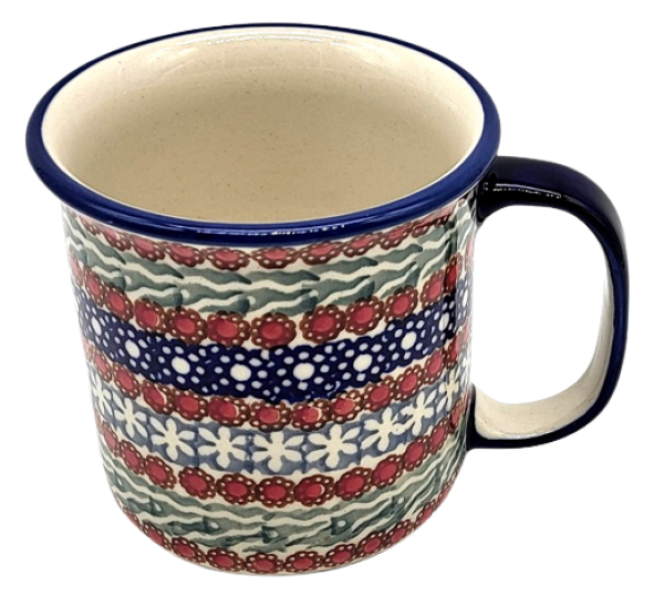 Polish Pottery Mug Straight (l) - Pattern Siena