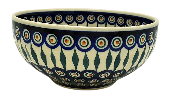 Polish Pottery Bowl - Pattern Eye of Peacock
