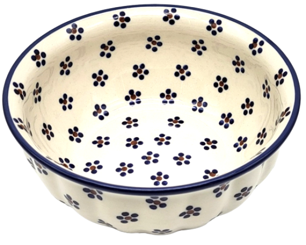 Polish Pottery rippled bowl 19.7 matgarete pattern
