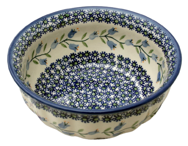 Polish Pottery rippled bowl 19.7 agnes pattern