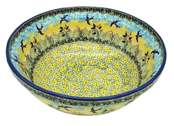 Polish Pottery salad bowl Schwalbe design