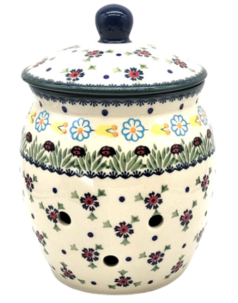 Polish Pottery onion jar Pfauenauge design - Kopie