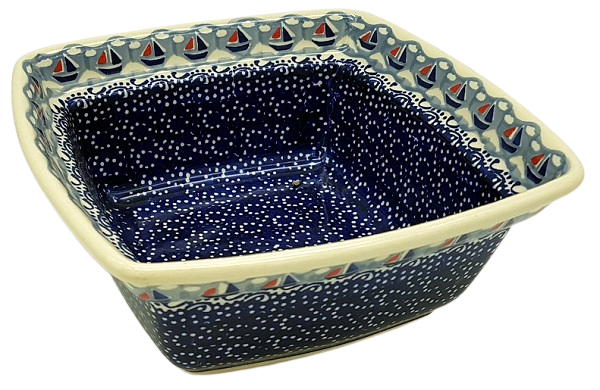 Bunzlauer Keramik eckige Schale 800 ml Dekor Ahoi