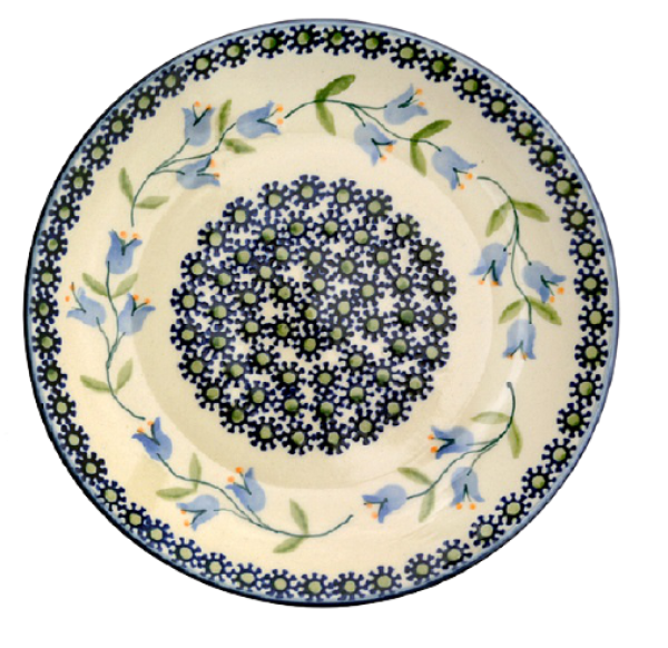 Polish-Pottery-dessert-plate-with-small-imperfections-marguerita-design