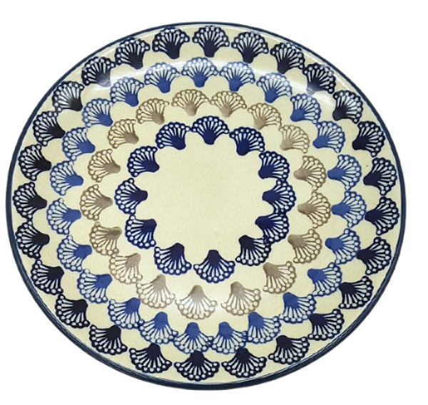 Polish-Pottery-dessert-plate-with-small-imperfections-marguerita-design