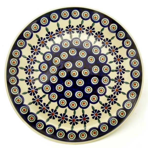 Polish Pottery Plate - Polish Flower Pattern