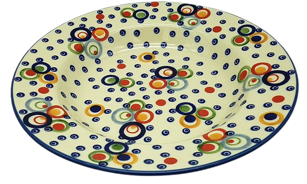 Polish-Pottery-soup-plate-T-133-pattern-Bianca