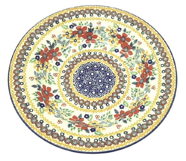 Polish Pottery soup plate Flower Meadow design