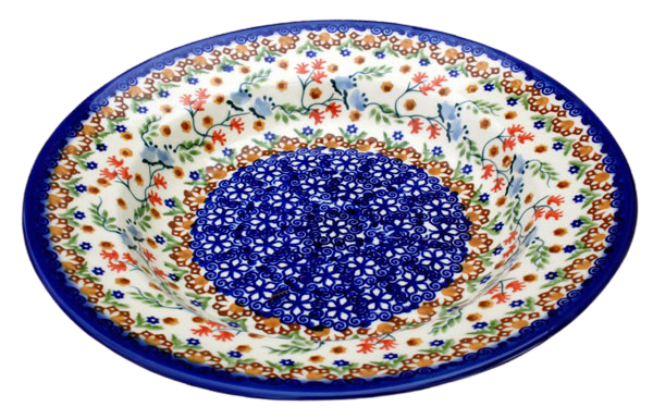Polish Pottery soup plate Florac design