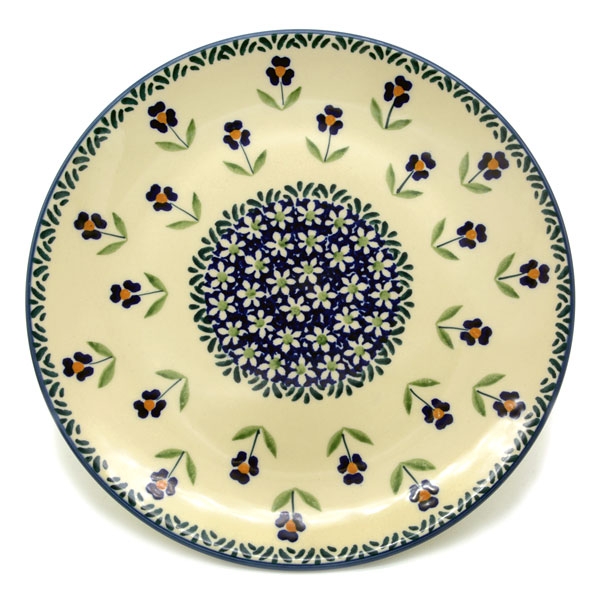 Polish Pottery cake plate dia. 21,5 cm design Angelika