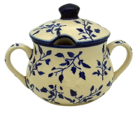Polish Pottery Sugar Bowl (l) Pattern Lisa