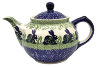 Polish Pottery Teapot - Rabbit Pattern