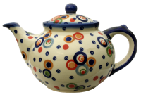 Polish Pottery 6 cup teapot C-017 pattern Kadinski