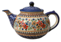 Polish-Pottery-teapot-for-6-7-cups-flower-field-design