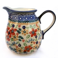 Polish-Pottery-jug-one-pint-swallow-design