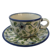 Polish Pottery cup and saucer pattern Tabea