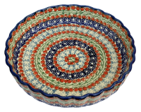 Polish Pottery Quiche Baker - Sienna Pattern